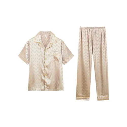 Qiao Ni Tong Пижамный комплект Мужской Шампань