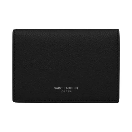 SAINT LAURENT Телячья кожа Кошелек Мужской Черный