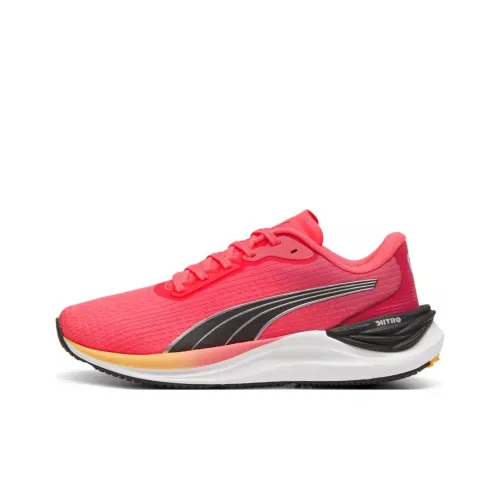 PUMA Electrify Nitro 3 противоскользящие низкие беговые кроссовки для женщин красные и черные