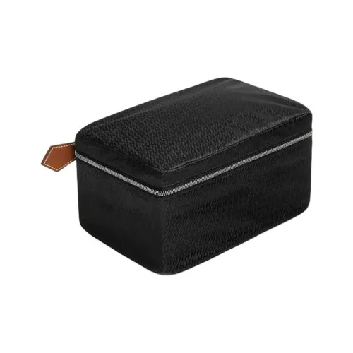 HERMES Travelsilk Шелковый Путешественный Коробка Сумка для хранения Мини Женская 89 Черный