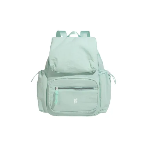 NOMK Canvas Backpack Women's Green Yellow NOMK Холщовый рюкзак женский зеленый желтый