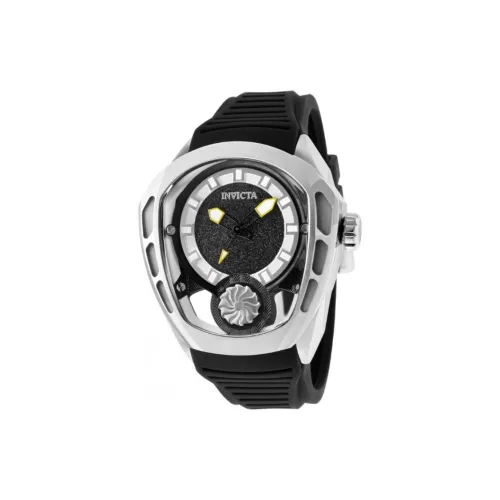 INVICTA Мужские часы Автоматический механический механизм Силиконовый ремешок 48,7 мм Черный циферблат