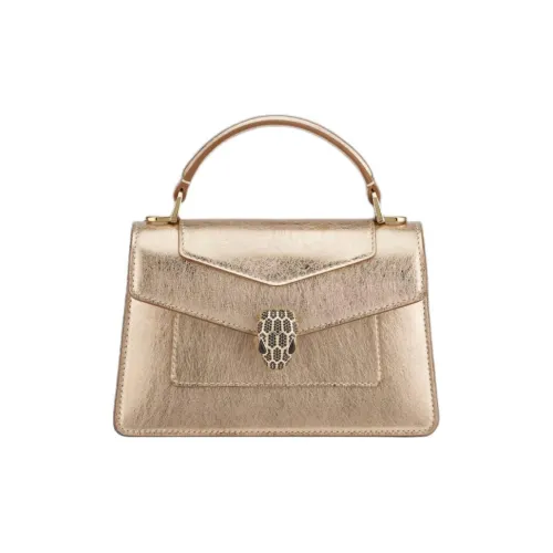 BVLGARI Сумка через плечо из телячьей кожи мини-сумка женская светло-золотая