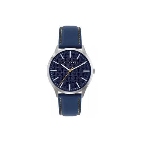 TED Baker Мужские часы Кварцевый механизм Кожаный ремешок 40 мм Синий циферблат