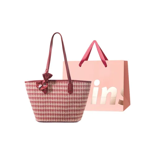 WHEELY BABY+ ПУ (полиуретан) Текстильная смесь Сумка через плечо Стандартная Женская Красная клетка