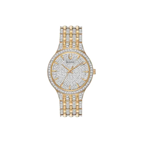 BULOVA Phantom Collection Мужские часы Кварцевый механизм Ремешок из нержавеющей стали 40 мм Белый циферблат