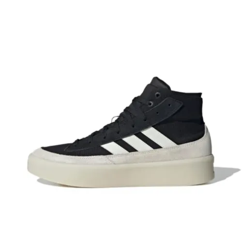 Adidas Znsored Легкий Поддержка Высокий Топ Скейтборд Кроссовки Унисекс Белый Черный