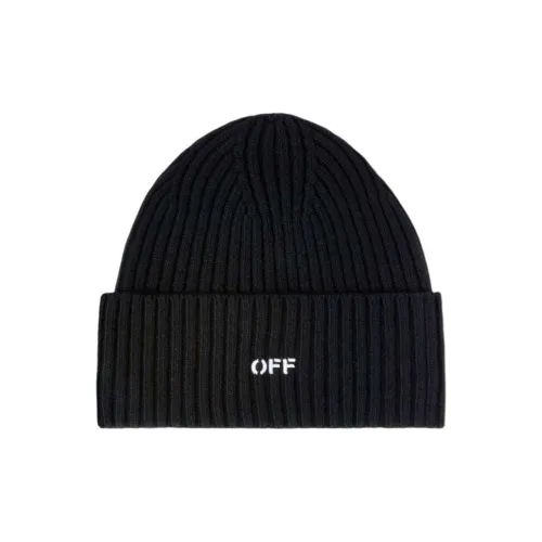 OFF Белый Новая шерсть Шапки-бини Мужской Черный