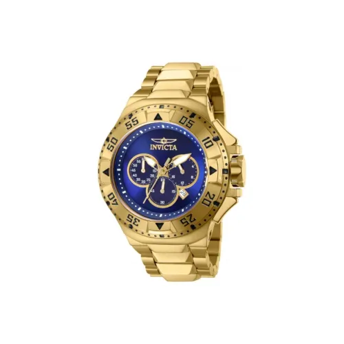 INVICTA Excursion Collection Мужские часы Кварцевый механизм Ремешок из нержавеющей стали 50 мм Синий циферблат