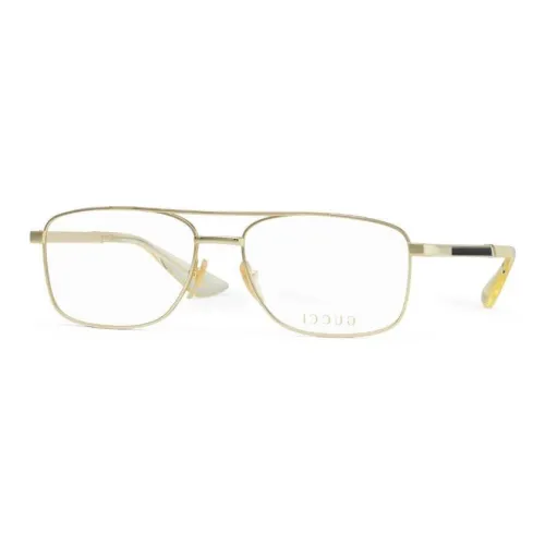GUCCI Металл Прямоугольные Оправы для очков Мужские Золотые