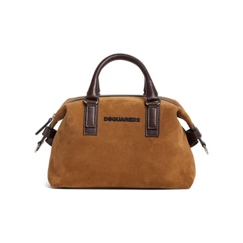 DSQUARED 2 Телячья кожа Сумка через плечо Сумка Унисекс Верблюжий коричневый