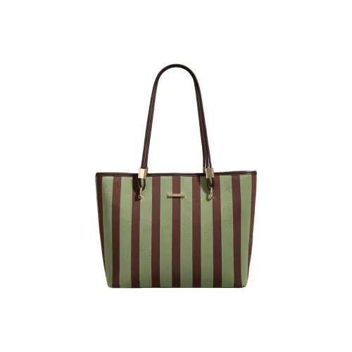 PESASRIE Холст Плечевая сумка Женская Зеленая