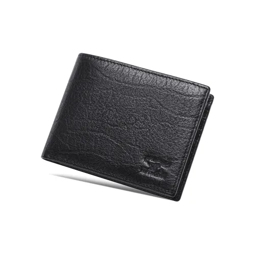 SEPTWOLVES Кошелек из натуральной коровьей кожи держатель для карт мужской черный