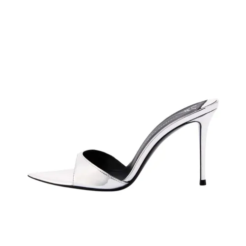 Giuseppe Zanotti GZ Intriigo Слипоны 9 см Женские Серебряные