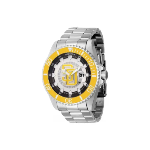 INVICTA Мужские часы Кварцевый механизм Ремешок из нержавеющей стали 47 мм Белый циферблат