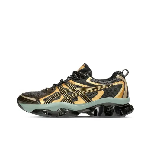 ASICS Гель Quantum KINETIC Low Топ Повседневный Городской Коммутирование Беговые кроссовки Мужской Черный Золотой