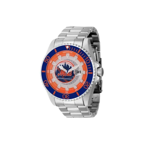 INVICTA Мужские часы Кварцевый механизм Ремешок из нержавеющей стали 47 мм Апельсиновый циферблат Часы