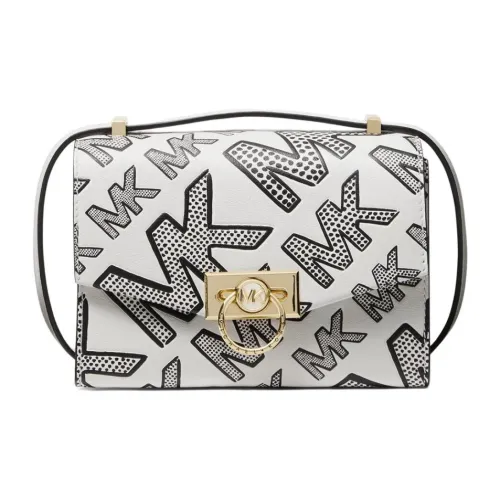 MICHAEL KORS Hendri Кожа Сумка через плечо Мини Женская Черно-белая