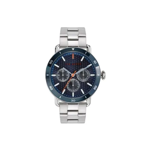 TED Baker Мужские часы Кварцевый механизм Ремешок из нержавеющей стали 45 мм Синий циферблат