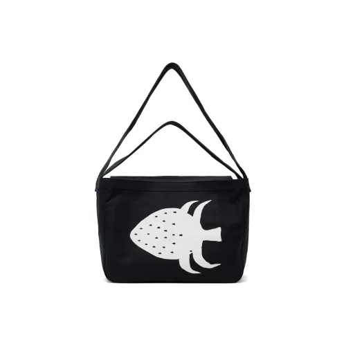 CDG Brett Westfall Коллаборация Хлопок Холст Сумка-тоут Сумка для покупок Сумка через плечо Унисекс Черный