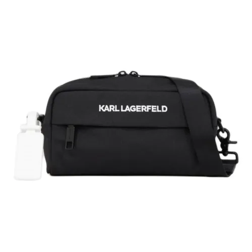 Karl Lagerfeld Переработанный полиэстер с полиуретаном Сумка через плечо Мужская Черная