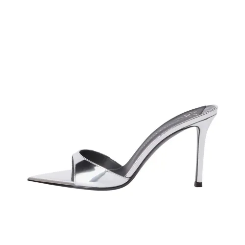 Giuseppe Zanotti GZ Intriigo Слипоны 9 см Женские Серебряные