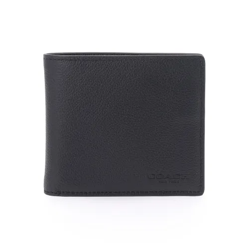 COACH Кошелек Billfold из коровьей кожи ручной работы стандартный мужской черный