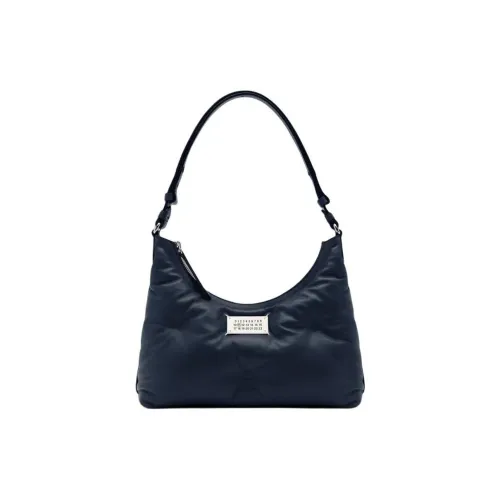 Maison Margiela Glam Slam Напп-Кожа Сумка через плечо Сумка Маленькая Женская Темно-Синяя