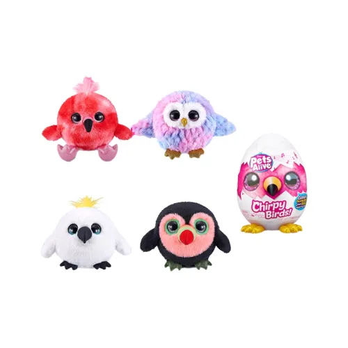 ZURU Мягкая игрушка с говорящим птичкой с динамиком счастливый Draw одна капсульная игрушка полный комплект из 4 штук