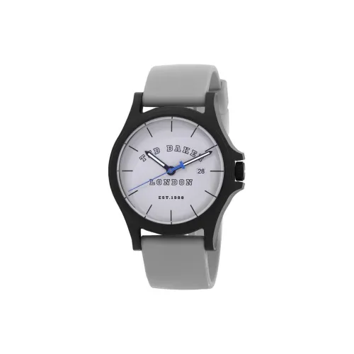 TED Baker Мужские часы Кварцевый механизм Силиконовый ремешок 40 мм Серый циферблат