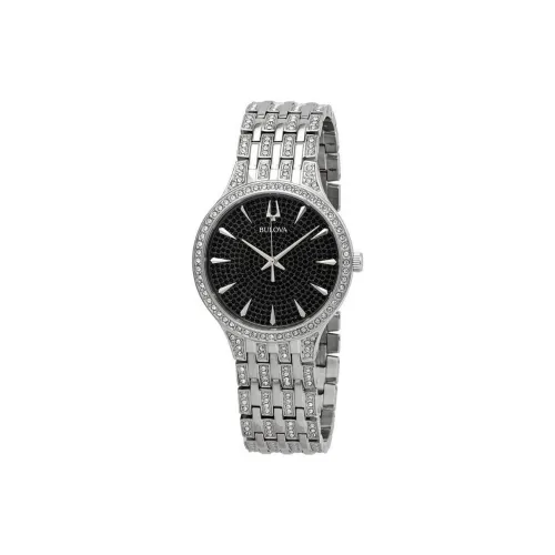 BULOVA Phantom Series Мужские часы Кварцевый механизм Ремешок из нержавеющей стали 40 мм Черный циферблат