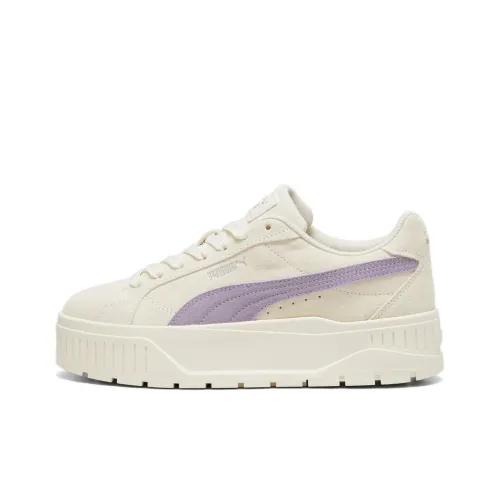 PUMA Karmen II Износостойкие и Легкие Низкие Кроссовки для скейтбординга Женские Бежево-фиолетовые