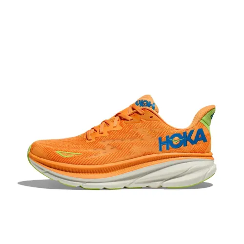 HOKA ONE ONE Clifton 9 Устойчивый к истиранию Низкий Топ Повседневные Беговые кроссовки Мужские Оранжевые