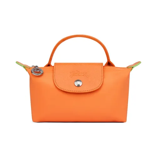 LONGCHAMP Le Pliage Green Цвет холста Пельмени Сумка Маленькая Женская Песочный