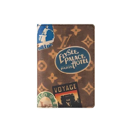 LOUIS VUITTON Покрытый холст Картхолдер Мужской Коричневый