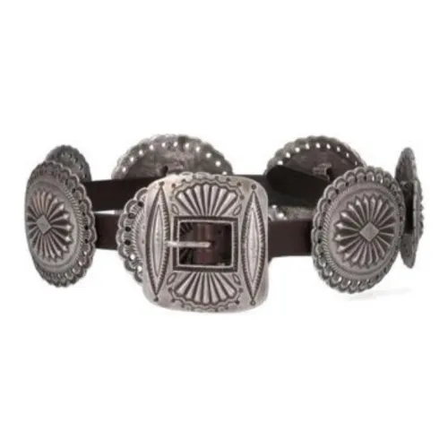 Polo Ralph Lauren Snap Пуговица Резьба Дизайн Телячья кожа Кожаные ремни Женские Коричневый Ширина 2,5CM