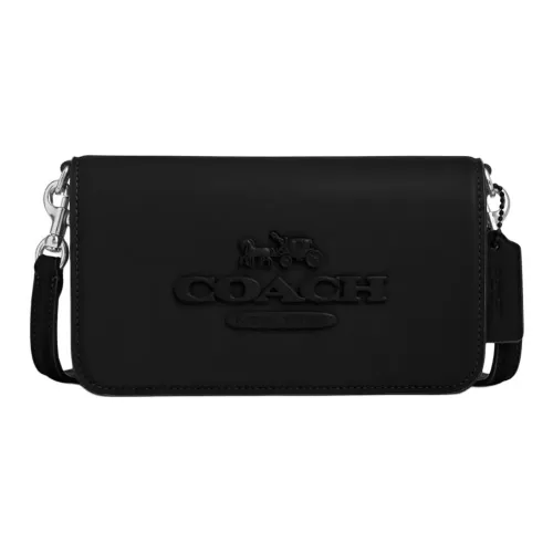 COACH Сумка через плечо из коровьей кожи маленькая унисекс черная
