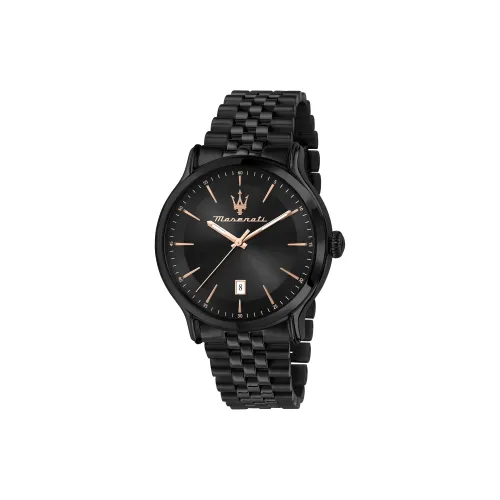 Maserati Vintage Jazz Collection Кварцевые Мужские Часы Металлический Ремешок 42 мм Черный Циферблат