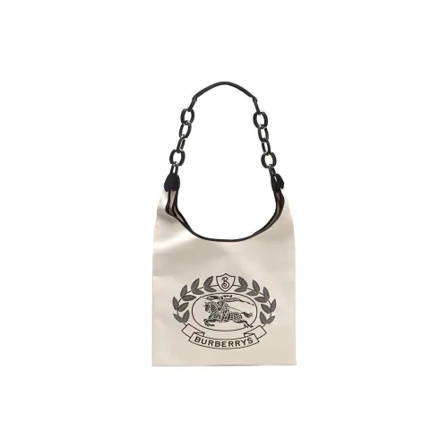 Burberry Хлопок Тоут Сумка Сумка для покупок Сумка среднего размера Женская Экрю