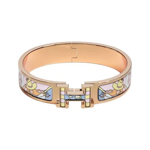 HERMES Эмаль Металл Браслеты с покрытием из розового золота Женские Золото