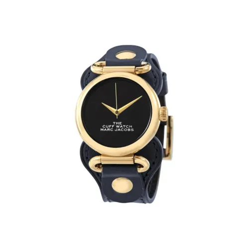 MARC JACOBS Наручные часы Кварцевый механизм Кожаный ремешок 32 мм Черный циферблат Женские часы
