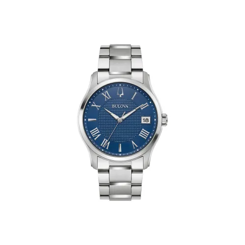 BULOVA Wilton Collection Мужские часы Кварцевый механизм Ремешок из нержавеющей стали 41 мм Синий циферблат