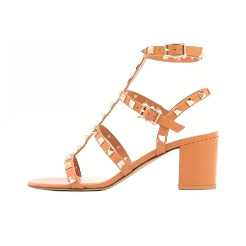 Valentino Rockstud One Ремень Сандалии Апельсин Женские