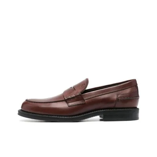 TOD'S Повседневные кожаные туфли с низким верхом Мужские