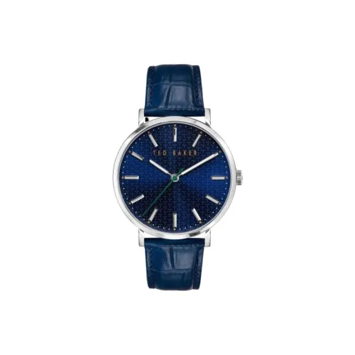 TED Baker Мужские часы Кварцевый механизм Кожаный ремешок 41 мм Синий циферблат