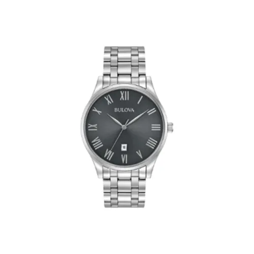 BULOVA Classic Collection Мужские часы Кварцевый механизм Ремешок из нержавеющей стали 40 мм Черный циферблат