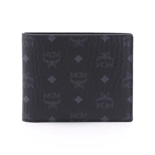 MCM Essential Visetos Origina Кожаный держатель для карт и кошелек стандартный мужской черный