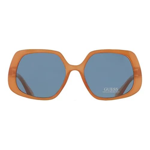 GUESS Пластик Нерегулярная форма Солнцезащитные очки Женские Светлый Умбра