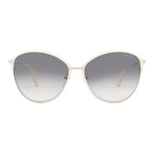 TOM FORD Металл Бабочка Солнцезащитные очки Женские Белые