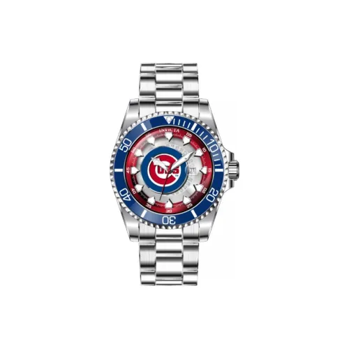 INVICTA MLB Chicago Cubs Collection Мужские часы Кварцевый механизм Ремешок из нержавеющей стали 47 мм Белый циферблат